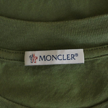 Moncler Safari SS Tee Front Logo Print T-Shirt Khaki — view 7