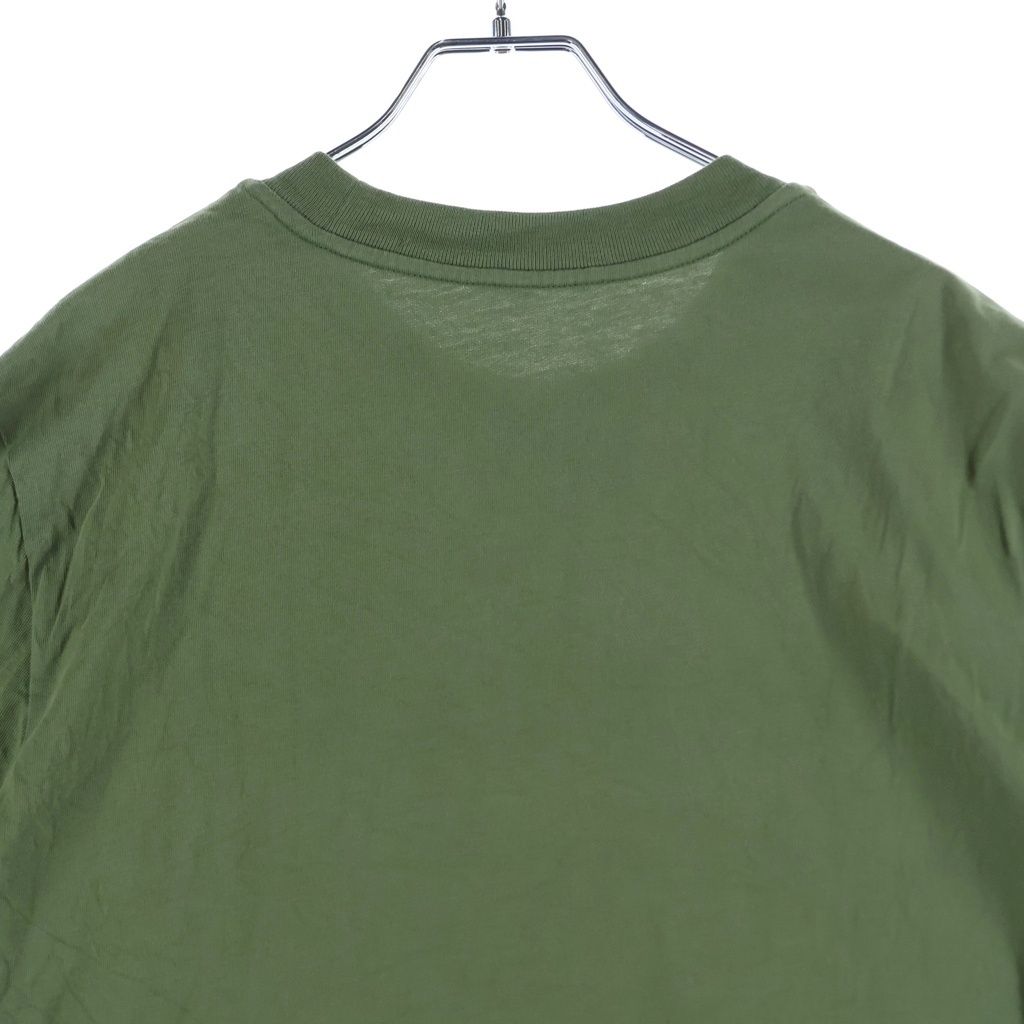 Moncler Safari SS Tee Front Logo Print T-Shirt Khaki — view 4