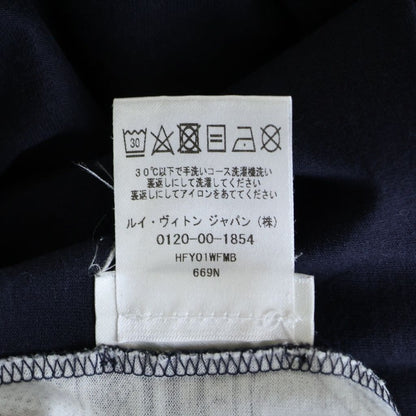 Louis Vuitton All Over Pattern Cotton Crew Neck Short Sleeve T-Shirt Navy White — view 8