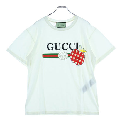 Gucci Front Logo Print Short Sleeve T-Shirt White