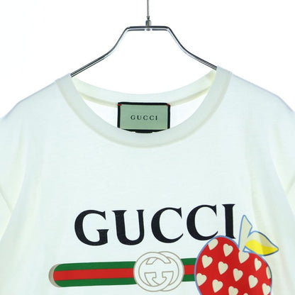 Gucci Front Logo Print Short Sleeve T-Shirt White — view 3