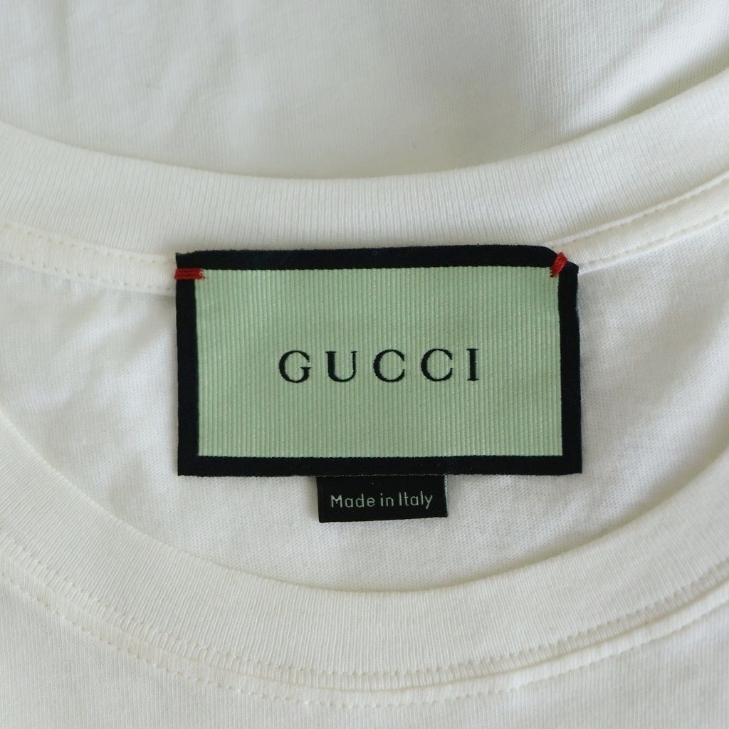 Gucci Front Logo Print Short Sleeve T-Shirt White — view 6
