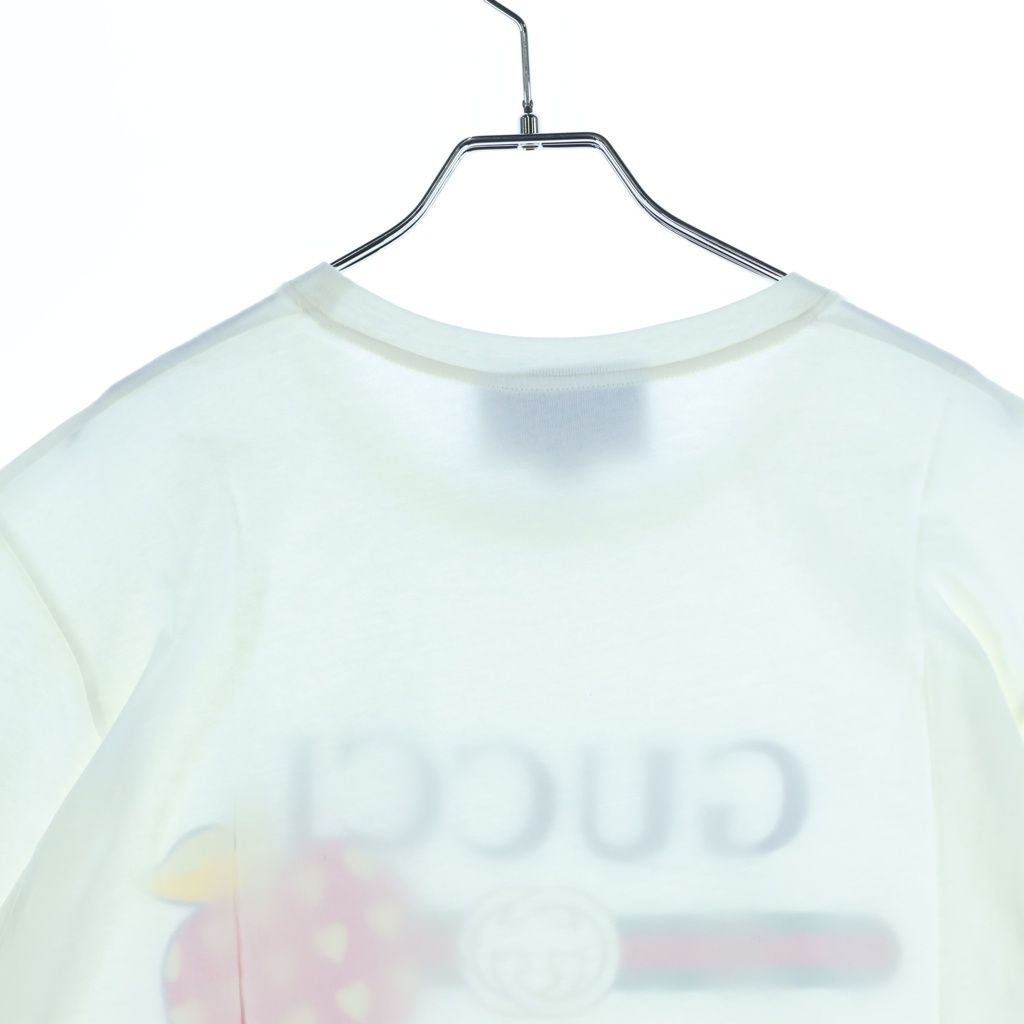Gucci Front Logo Print Short Sleeve T-Shirt White — view 4