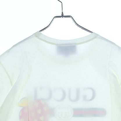 Gucci Front Logo Print Short Sleeve T-Shirt White — view 4