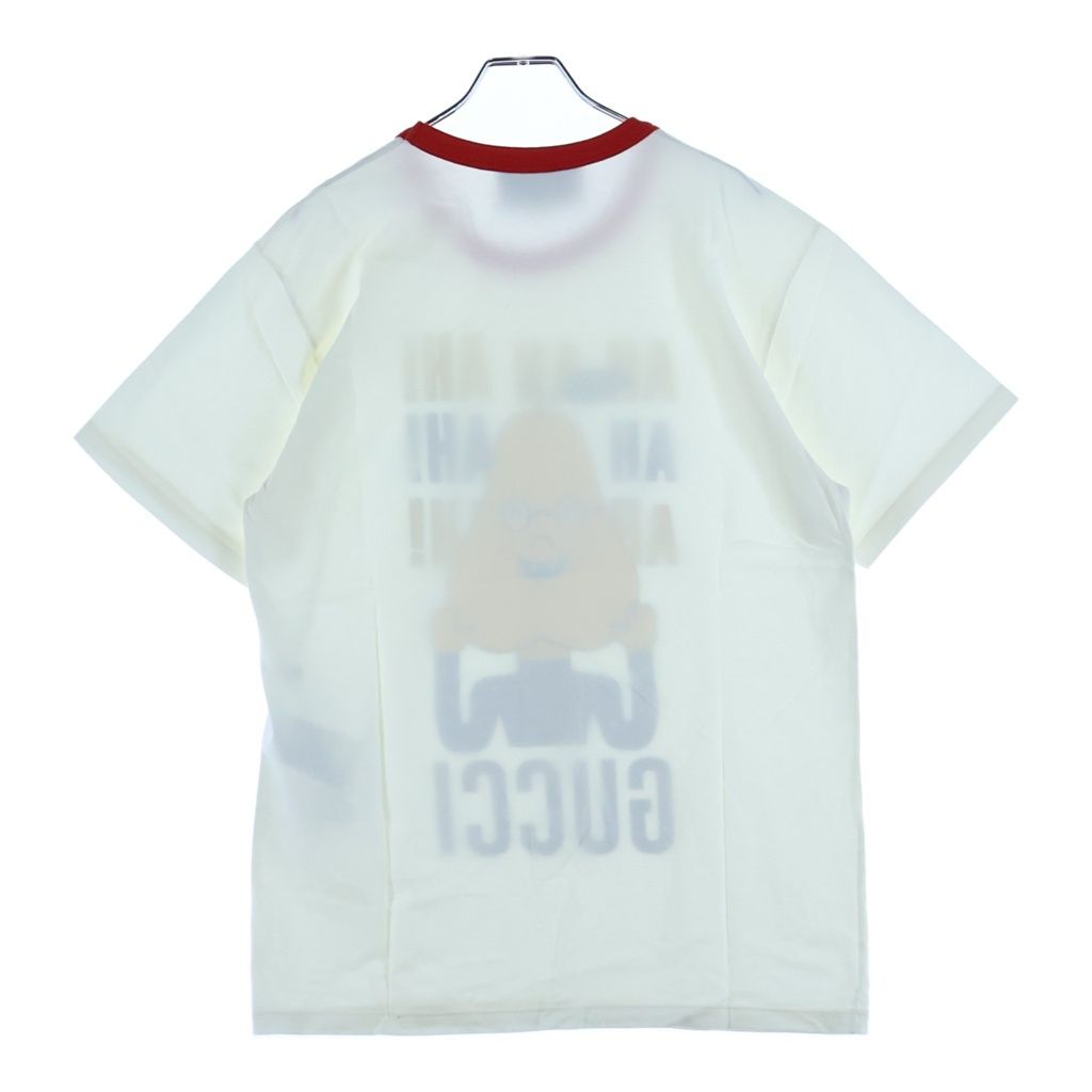 Gucci Front Print Ringer Short Sleeve T-Shirt White — view 2