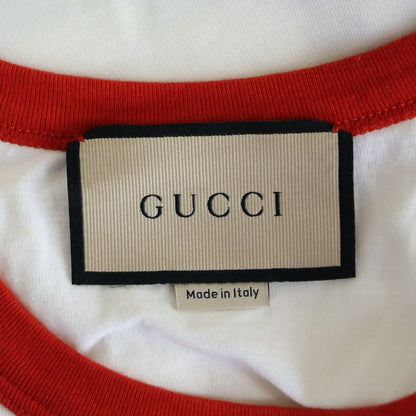 Gucci Front Print Ringer Short Sleeve T-Shirt White — view 6