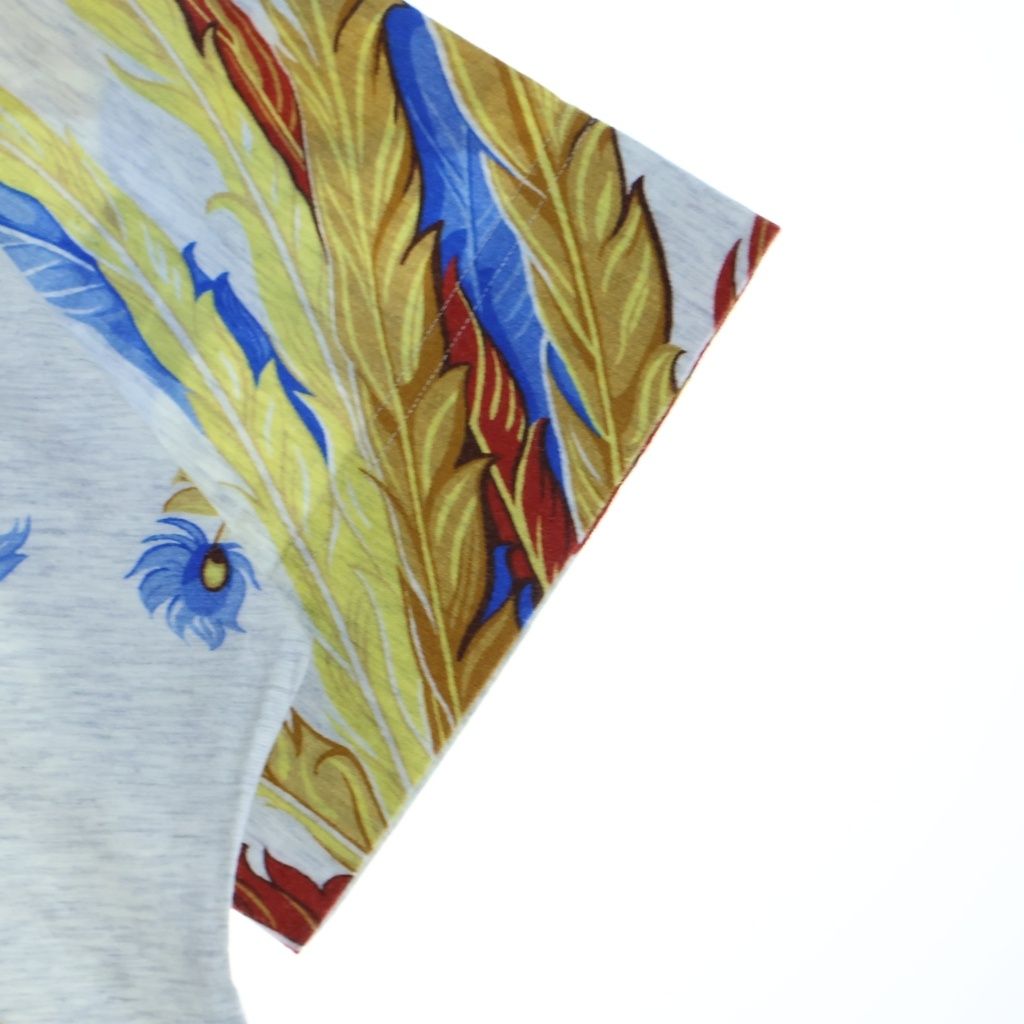 Hermes Front Phoenix Print Short Sleeve T-Shirt Gray — view 5