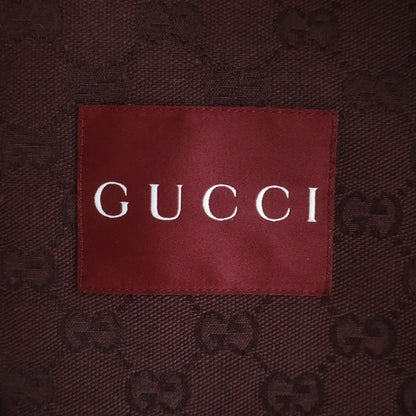 Gucci GG Fabric Canvas Rhinestone Zip Up Jacket Burgundy — view 7