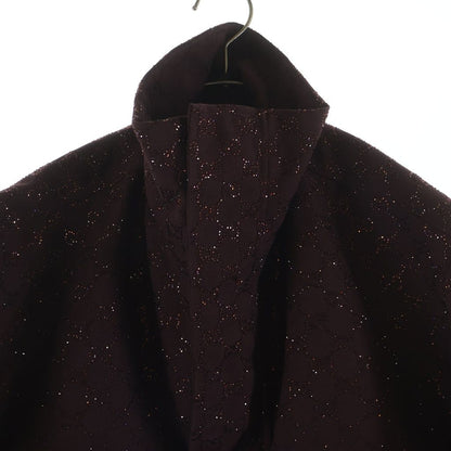 Gucci GG Fabric Canvas Rhinestone Zip Up Jacket Burgundy — view 3