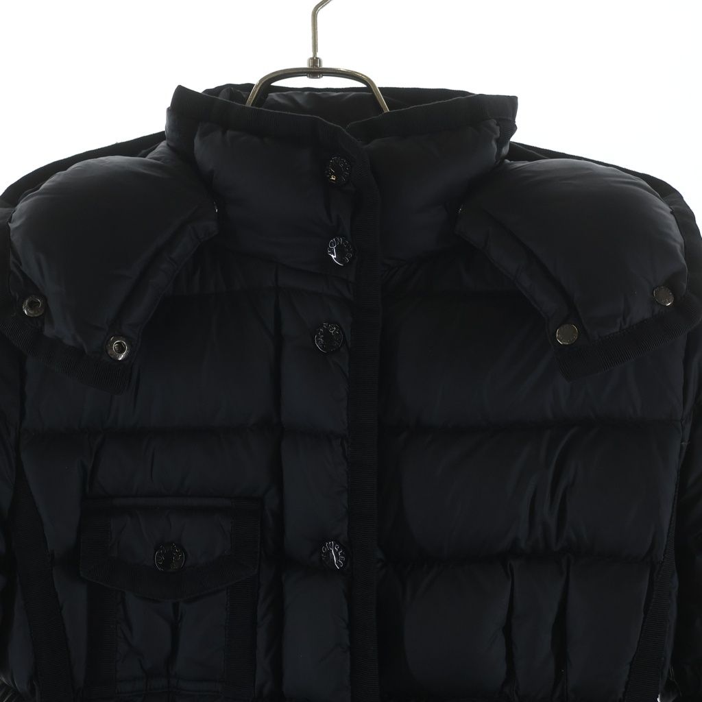 Moncler Hermine Down Coat Black — view 3