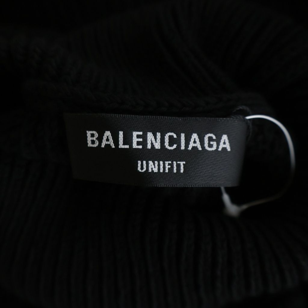 Balenciaga Oversized Cropped Ribbed Wool Blend Turtleneck Knit Long Sleeve — view 6