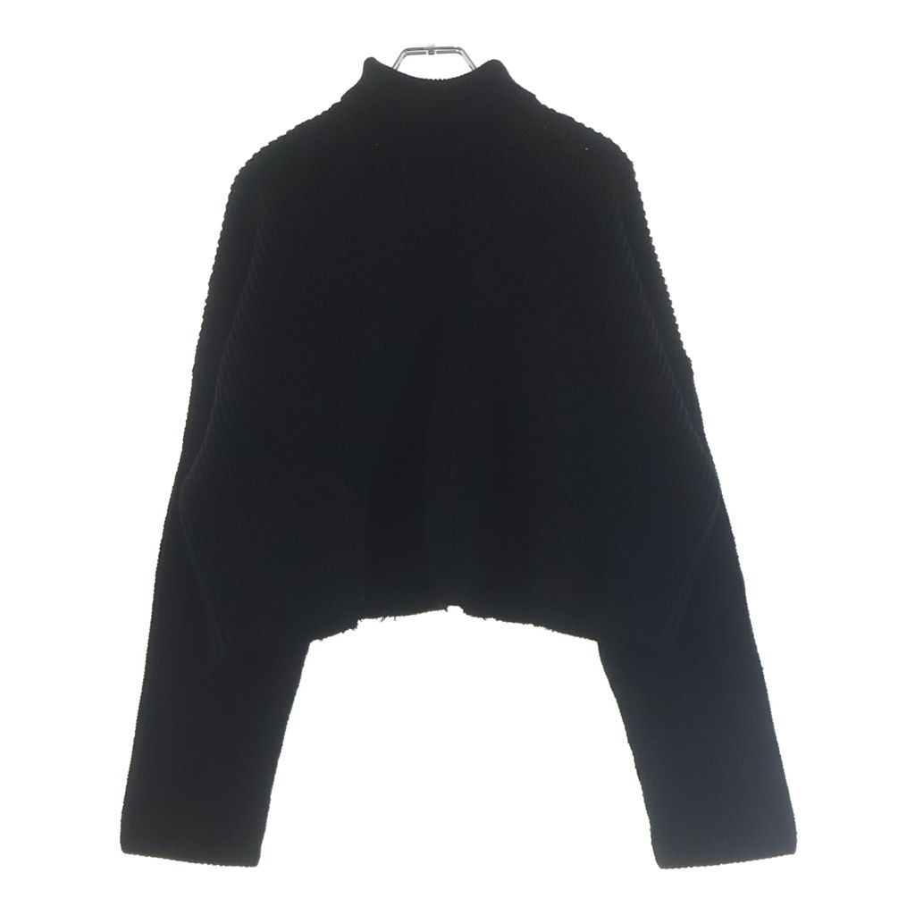 Balenciaga Oversized Cropped Ribbed Wool Blend Turtleneck Knit Long Sleeve