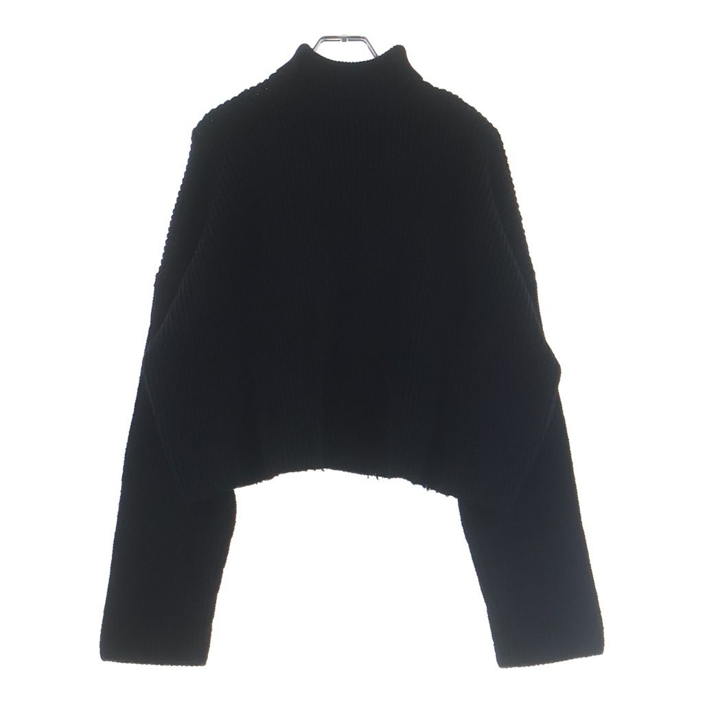Balenciaga Oversized Cropped Ribbed Wool Blend Turtleneck Knit Long Sleeve — view 2