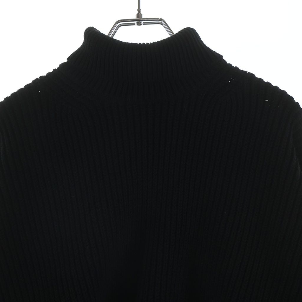 Balenciaga Oversized Cropped Ribbed Wool Blend Turtleneck Knit Long Sleeve — view 3