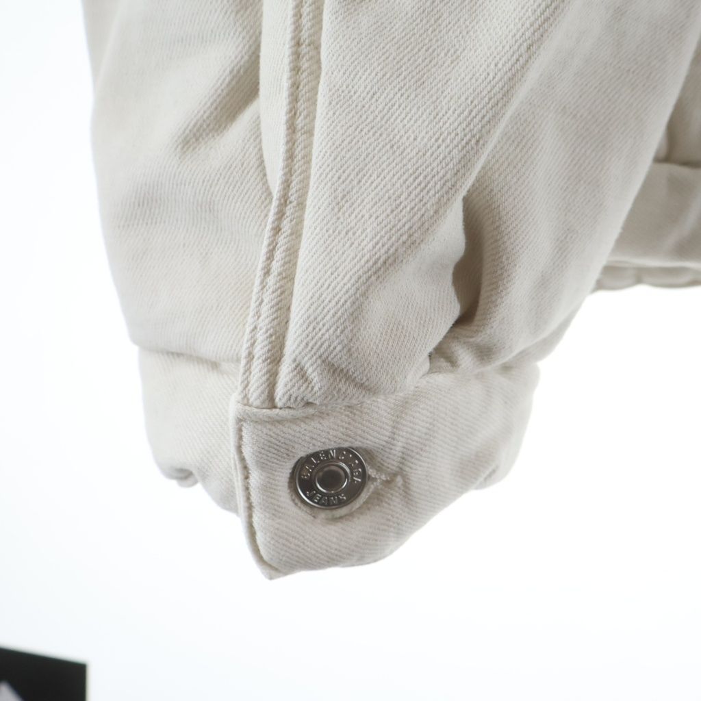 Balenciaga Oversized Padded Denim Jacket White — view 6