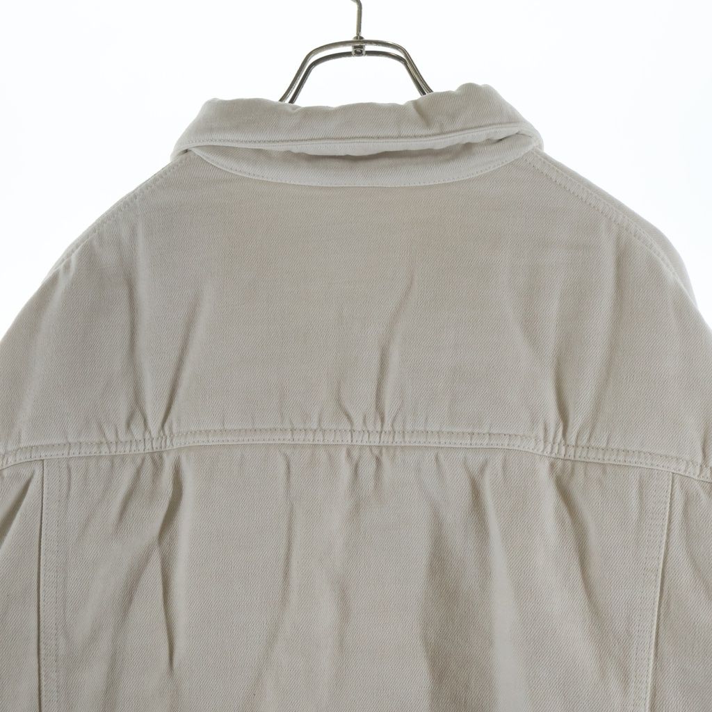 Balenciaga Oversized Padded Denim Jacket White — view 4