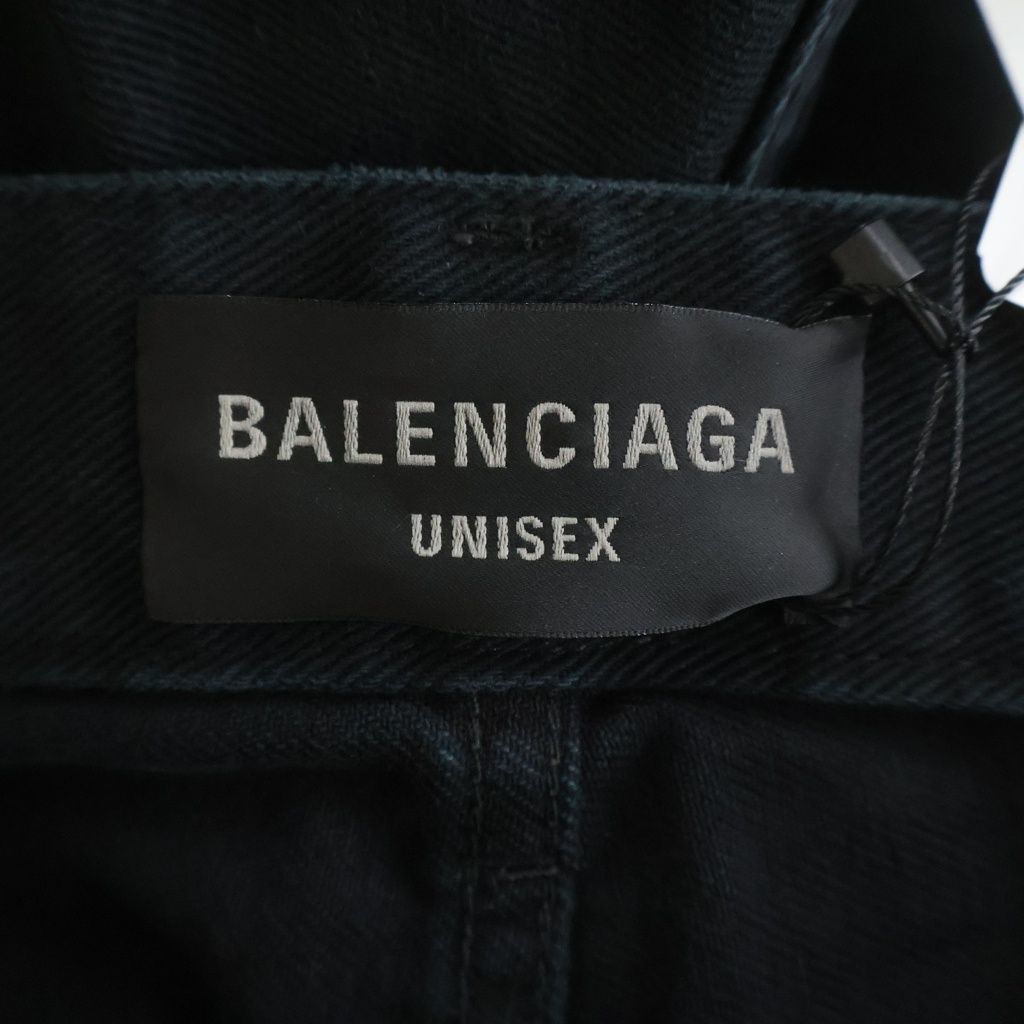 Balenciaga Soft Black Hand Denim Pants Wide Cargo — view 6