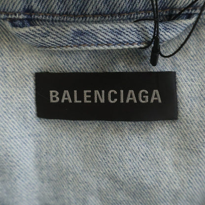 Balenciaga Back Logo Denim Jacket Blue — view 6