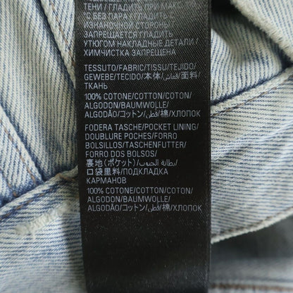 Balenciaga Back Logo Denim Jacket Blue — view 7
