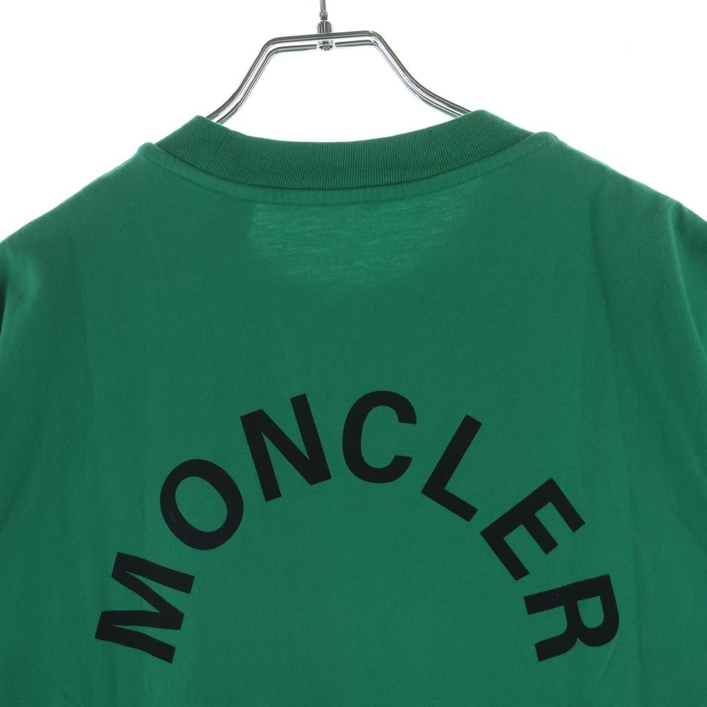 Moncler Logo Tee Double Sided Print Short Sleeve T-Shirt Green — view 4