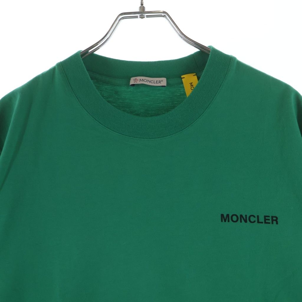 Moncler Logo Tee Double Sided Print Short Sleeve T-Shirt Green — view 3
