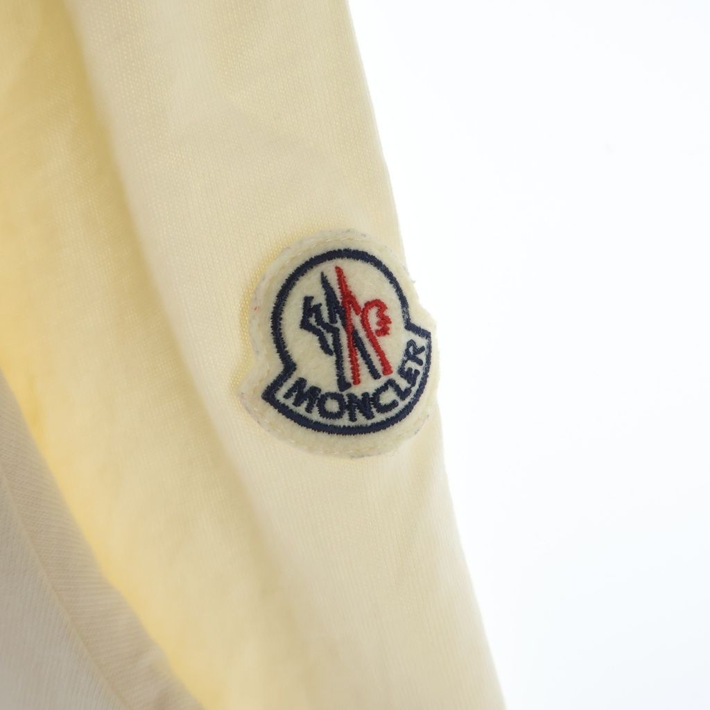Moncler Studs Logo Tee Front Print Crew Neck Short Sleeve T-Shirt Ivory — view 6