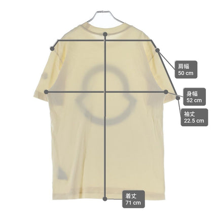Moncler Studs Logo Tee Front Print Crew Neck Short Sleeve T-Shirt Ivory — view 9