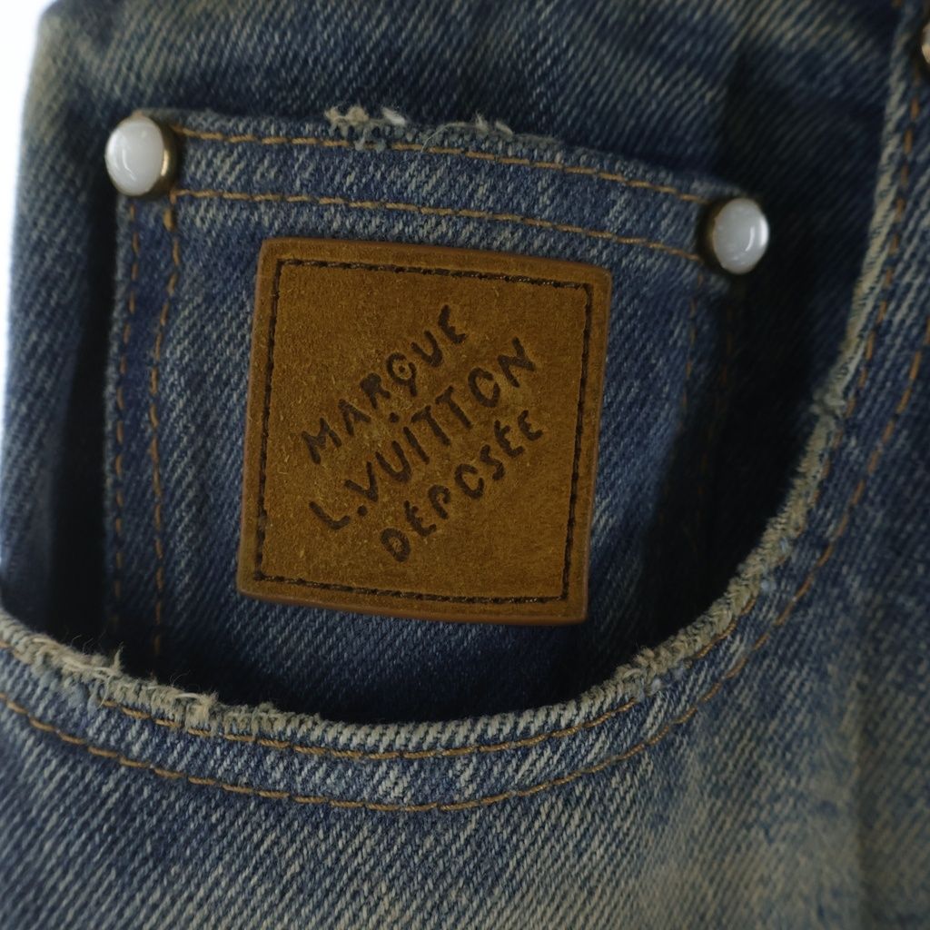 Louis Vuitton Sunfaded Effect Denim Skate Pants Indigo — view 3