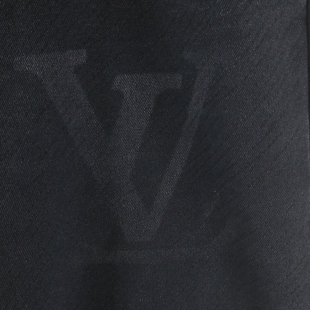 Louis Vuitton Monogram Flour Denim Pants Flower Jeans Black — view 4