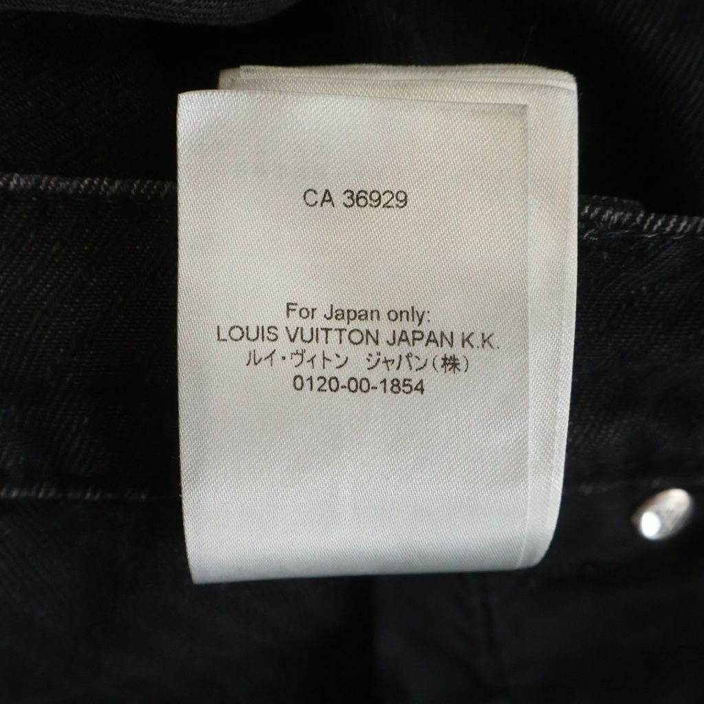 Louis Vuitton Monogram Flour Denim Pants Flower Jeans Black — view 8