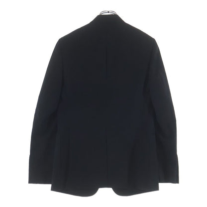 Gucci Eschatology Sleeve Patch Gold Button Peak Lapel Black Leather Tweed Jacket — view 2