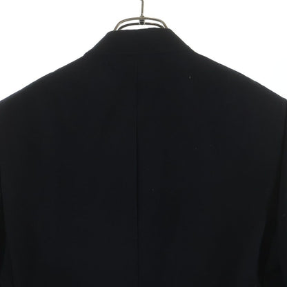 Gucci Eschatology Sleeve Patch Gold Button Peak Lapel Black Leather Tweed Jacket — view 4