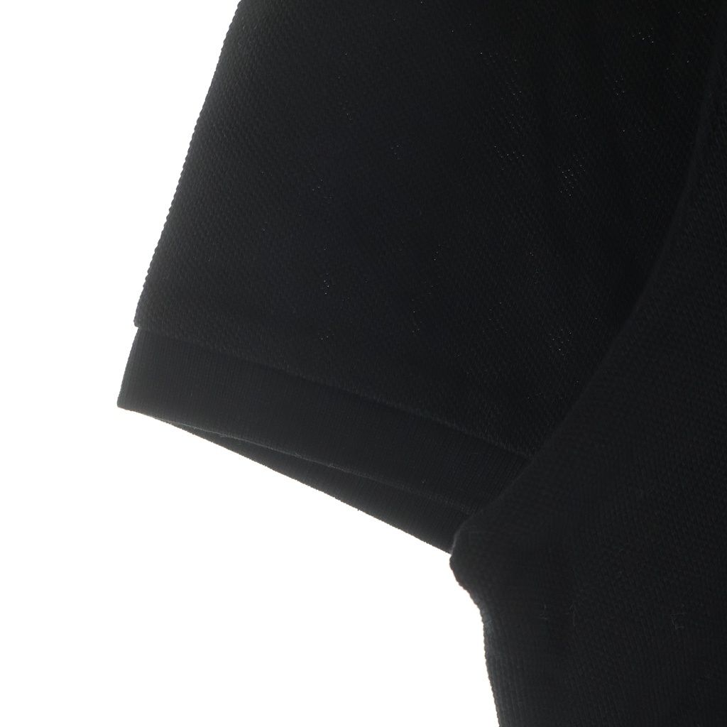 Moncler Short Sleeved Polo Shirt Logo Patch Top Black — view 6