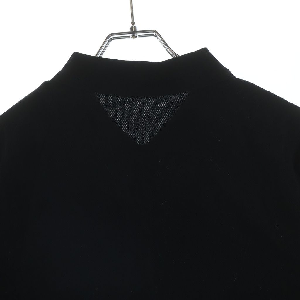 Moncler Short Sleeved Polo Shirt Logo Patch Top Black — view 4