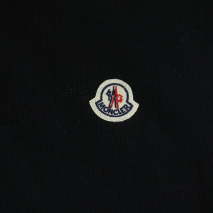 Moncler Short Sleeved Polo Shirt Logo Patch Top Black — view 5