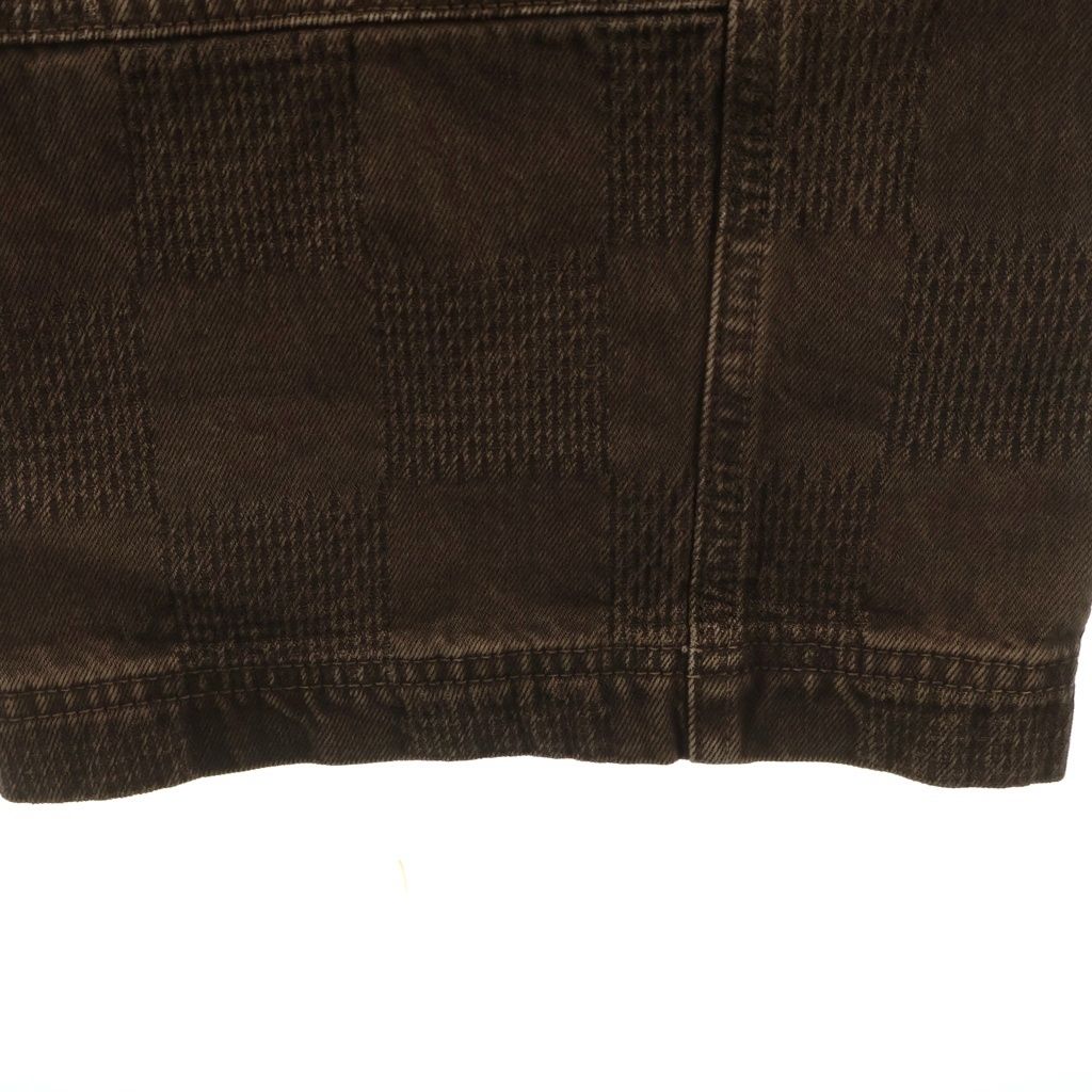 Louis Vuitton Damier Work Denim Pants Double Neck Painter Brown — view 5