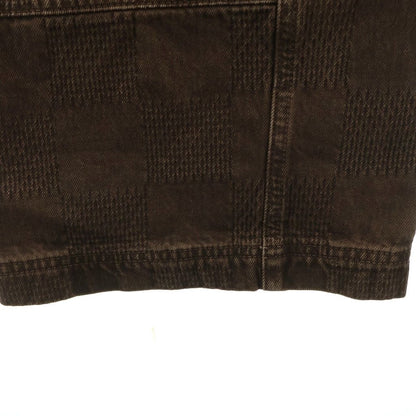 Louis Vuitton Damier Work Denim Pants Double Neck Painter Brown — view 5