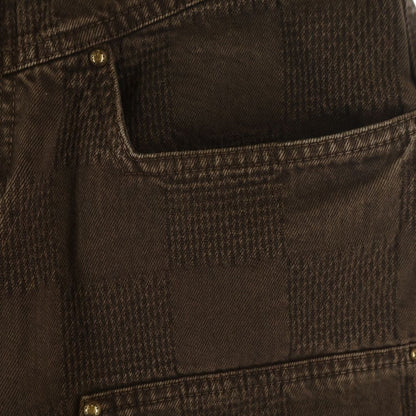 Louis Vuitton Damier Work Denim Pants Double Neck Painter Brown — view 4