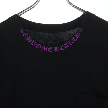 Chrome Hearts CH T-Shirt Neck Logo Short Sleeve Black Purple — view 3