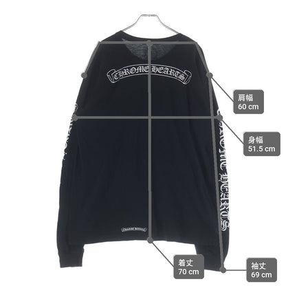 Chrome Hearts CH L S T-Shirt Back Scroll Logo Long Sleeve T Black — view 9