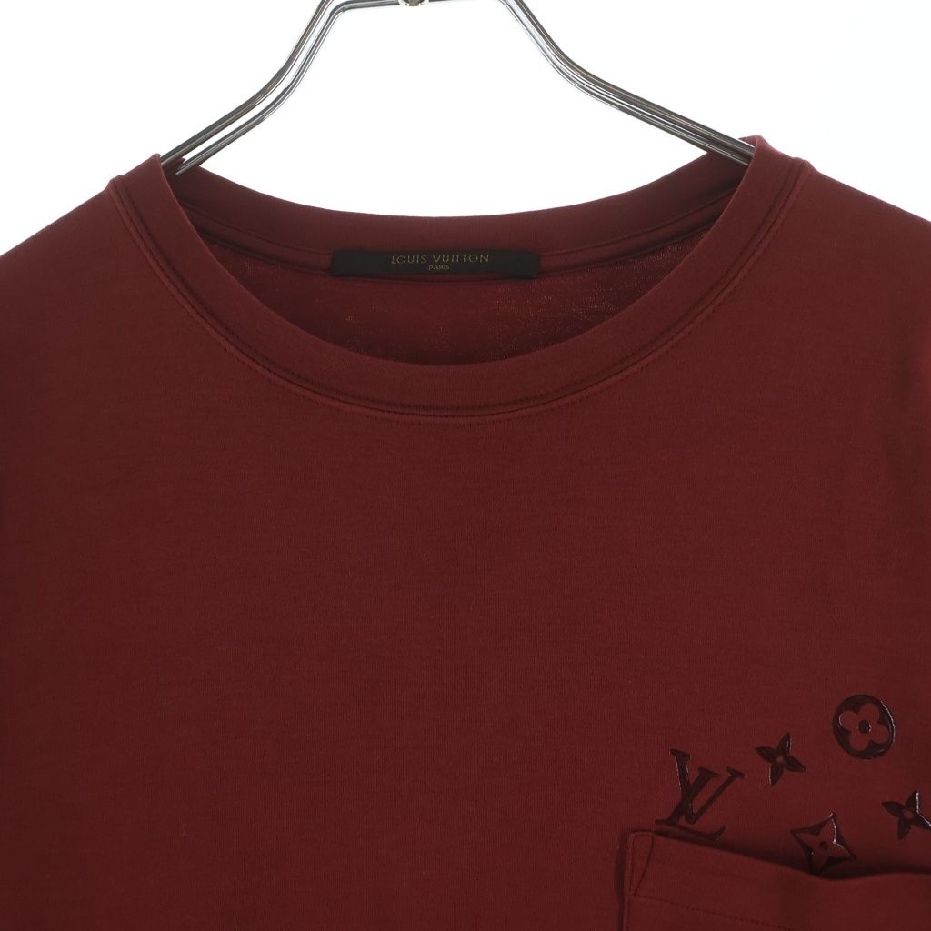 Louis Vuitton Chest Pocket Monogram Logo Short Sleeve T-Shirt Red Cm s — view 3