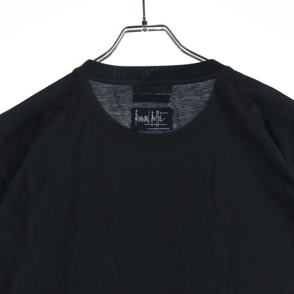 Prada Bernard Buffet Graphic Print Front Crew Neck Short Sleeve T-Shirt Black — view 4