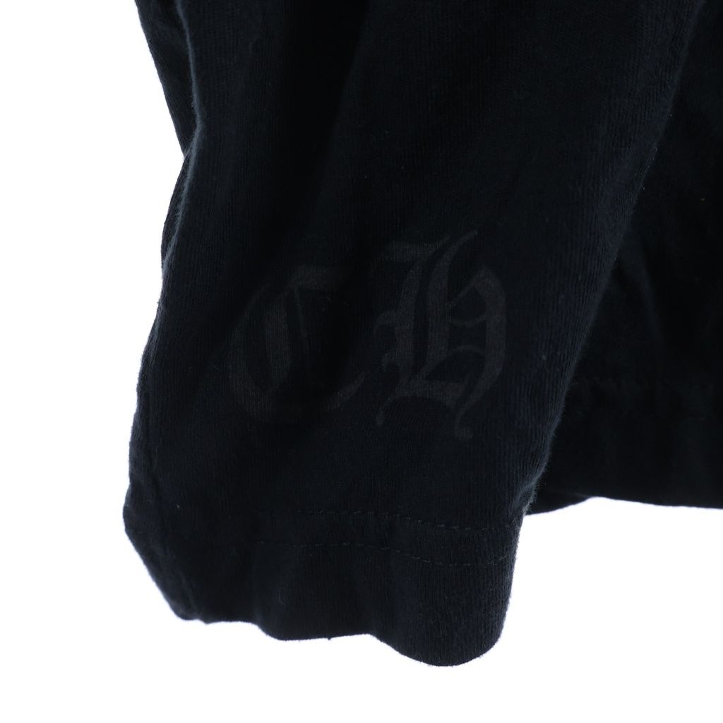 Chrome Hearts CH LS Neck Logo Tee Print Long Sleeve T-Shirt Black — view 6