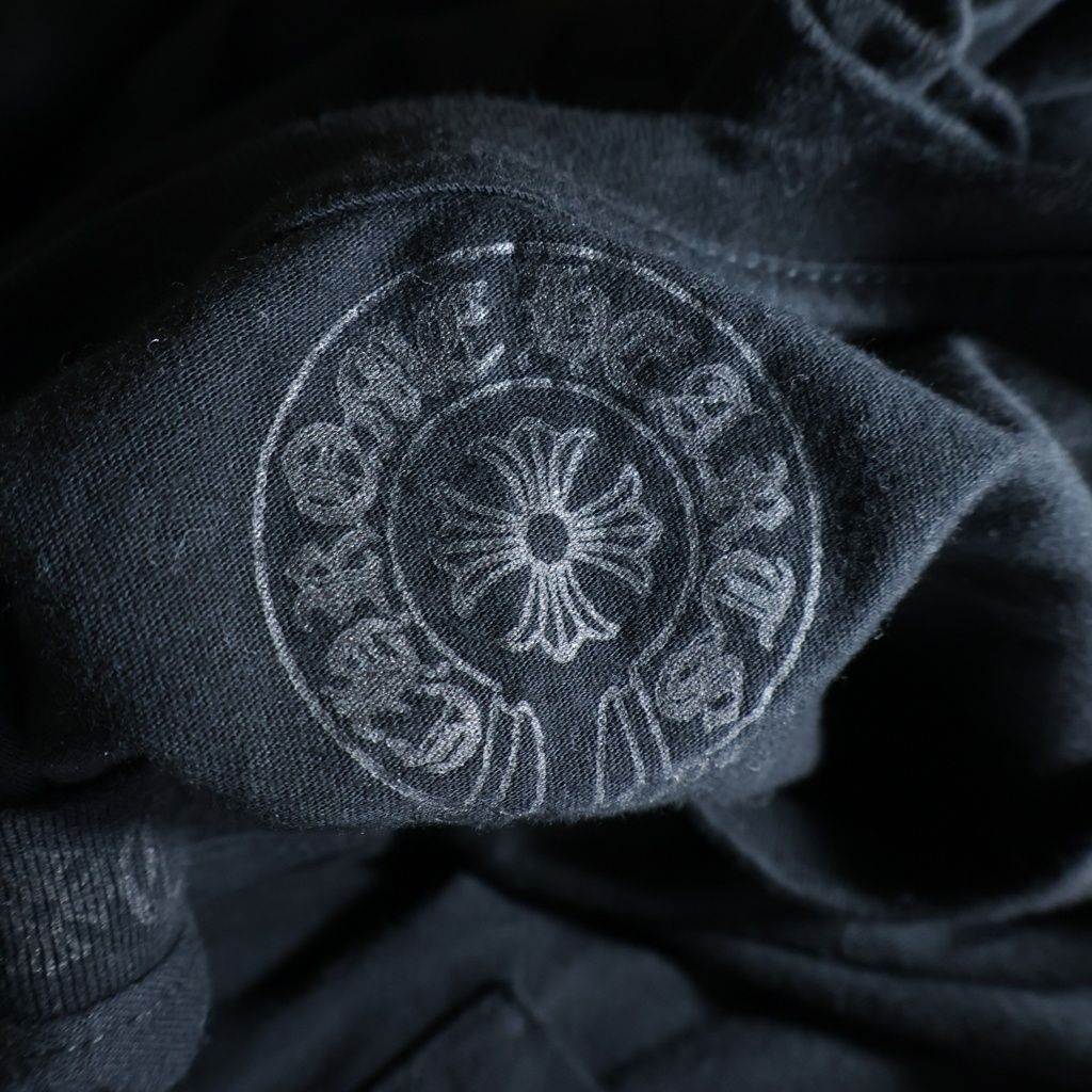 Chrome Hearts CH LS Neck Logo Tee Print Long Sleeve T-Shirt Black — view 7