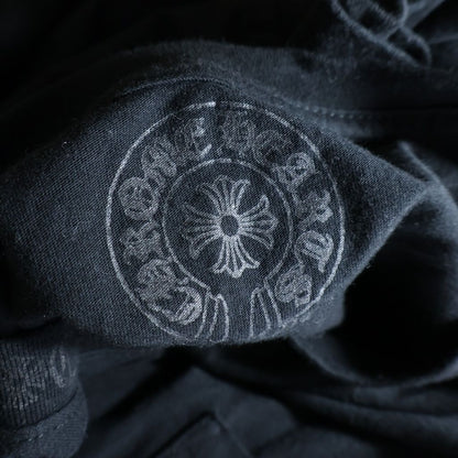 Chrome Hearts CH LS Neck Logo Tee Print Long Sleeve T-Shirt Black — view 7