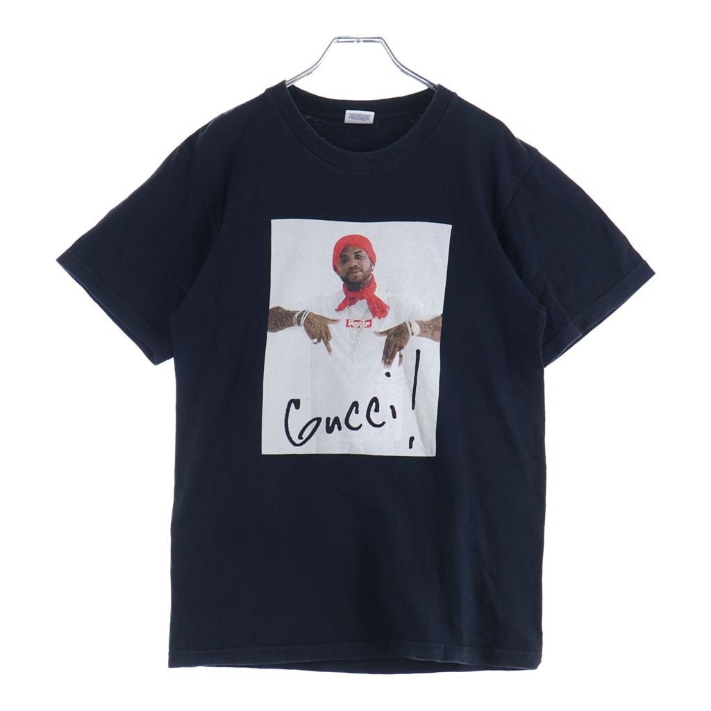 Gucci Supreme Mane Tee Front Print Short Sleeve T-Shirt Black