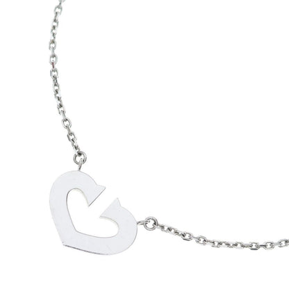 Cartier C Heart Pendant Chain Silver