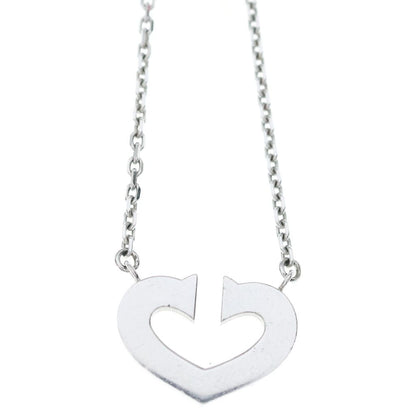 Cartier C Heart Pendant Chain Silver — view 3