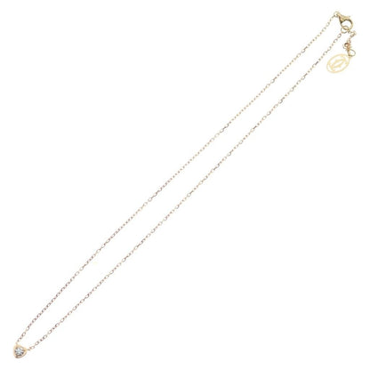 Cartier Diamant Leger Heart Necklace Diamond Pendant Chain Pink Gold — view 2