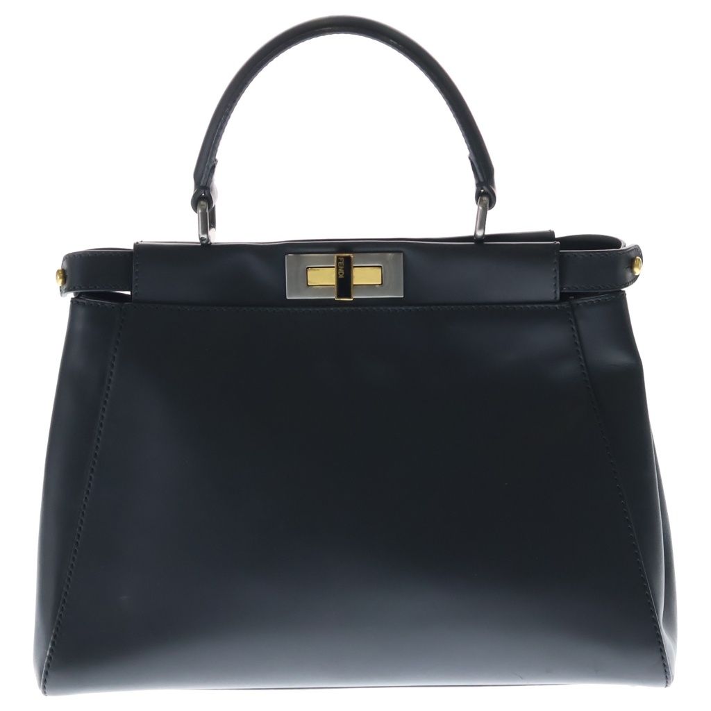 Fendi Peekaboo 2-Way Shoulder Bag Black Leather Gold — view 2